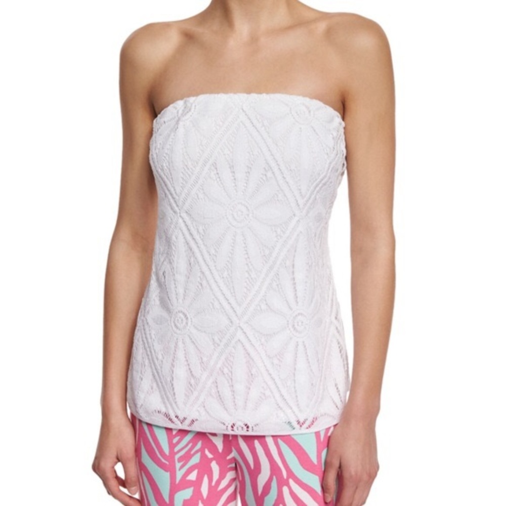 EUC, whiteLilly Pulitzer tube top, size Medium